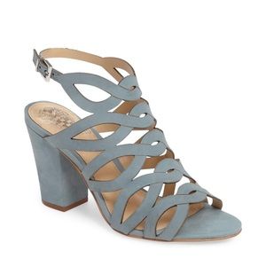 NWT Vince Camuto Blue Suede Norla Heels